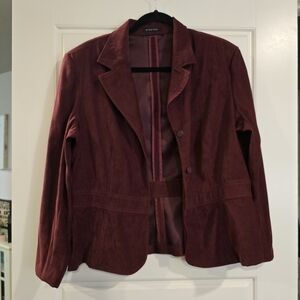 St. John Collection Women's Burgundy Blazer Jacket